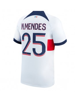 Moški Nogometna dresi replika Paris Saint-Germain Nuno Mendes #25 Gostujoči 2023-24 Kratek rokav